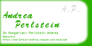 andrea perlstein business card